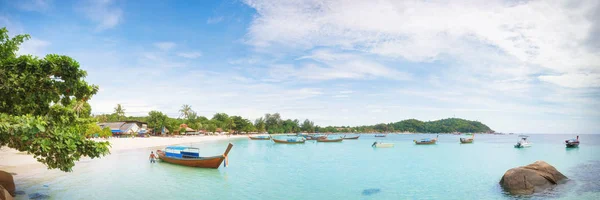 Panorama de praia paradisíaca asiática na Tailândia — Fotografia de Stock