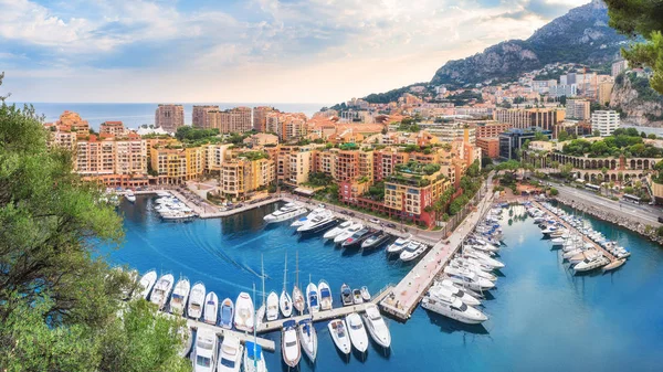 Puerto de lujo de Mónaco-Ville de Mónaco, Costa Azul — Foto de Stock