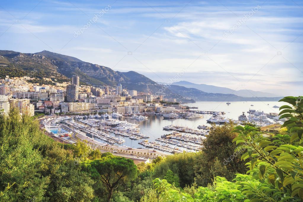 Monaco from above at sunrise