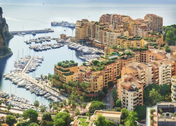 Puerto de lujo de Mónaco-Ville de Mónaco, Costa Azul — Foto de Stock