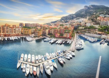 Lüks Monaco-Ville liman, Monako, Cote dazur