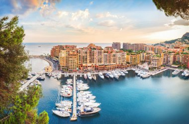 Lüks Monaco-Ville liman, Monako, Cote dazur