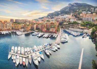 Lüks Monaco-Ville liman, Monako, Cote dazur