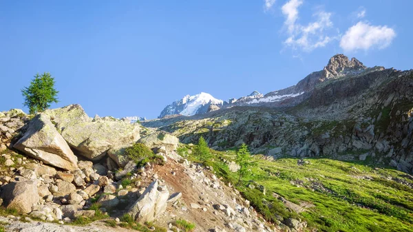 Viajando para belos Alpes franceses no verão — Fotografia de Stock
