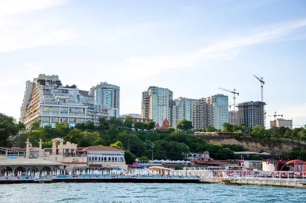 Deniz. Odessa şehrinin manzarası. Güzel manzara