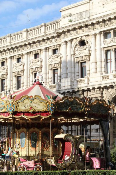 Carousel on a street in Rome