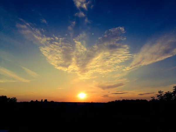 Beautiful Summer Sunset Clouds — Stock Photo, Image