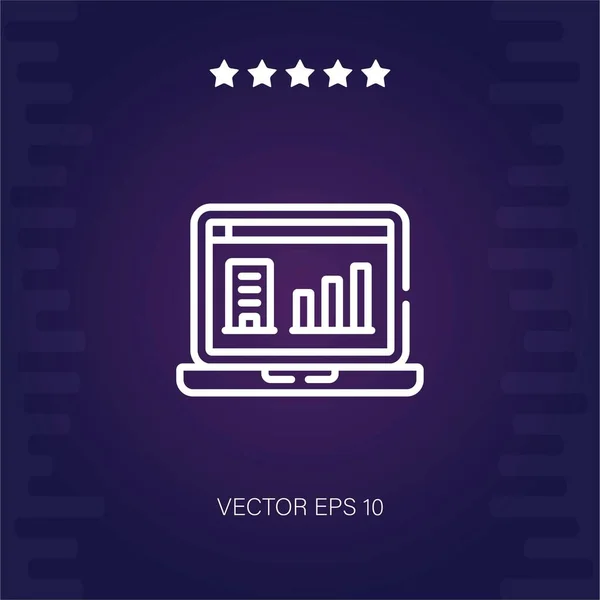 Analytics Vektor Symbol Moderne Illustration — Stockvektor