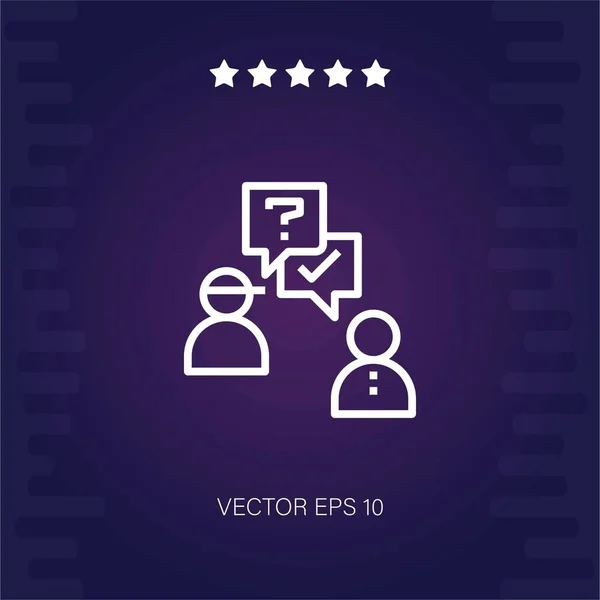 Fråga Vektor Ikon Modern Illustration — Stock vektor