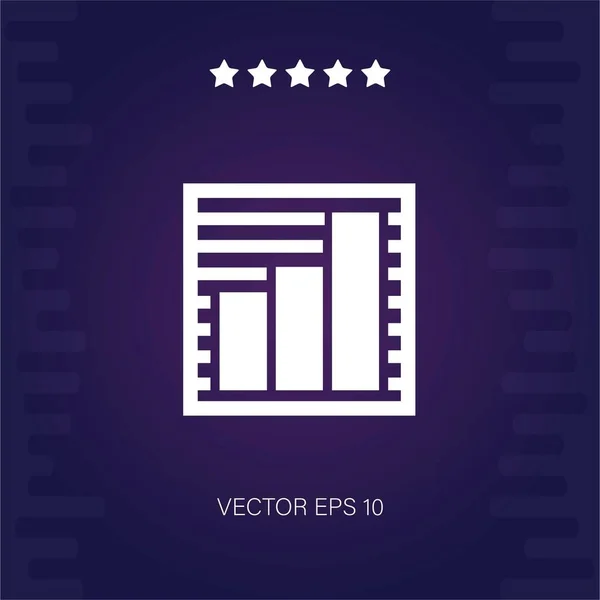 Barsgraphic Vektor Symbol Moderne Illustration — Stockvektor