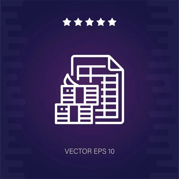 Icono Vector Presupuesto Ilustración Moderna — Vector de stock