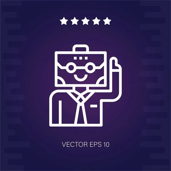 Hombre Negocios Vector Icono Ilustración Moderna — Vector de stock