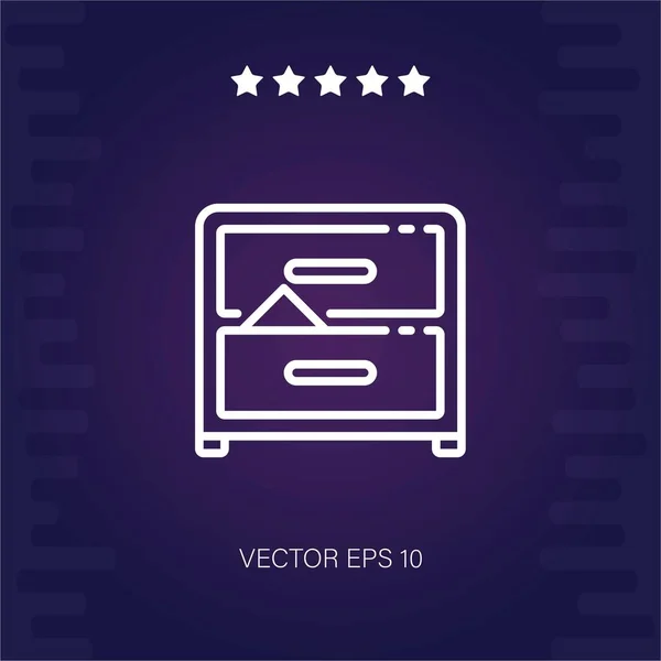 Kabinett Vektor Symbol Moderne Illustration — Stockvektor