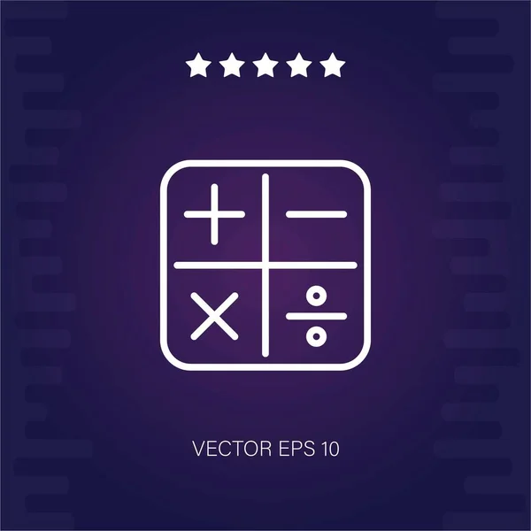 Taschenrechner Vektor Symbol Moderne Illustration — Stockvektor