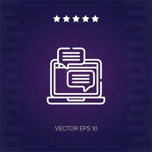 Chat Vektor Symbol Moderne Illustration — Stockvektor
