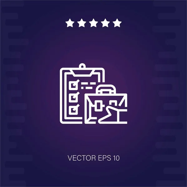 Lista Verificación Vector Icono Ilustración Moderna — Vector de stock