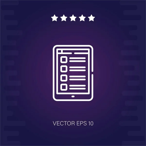 Checkliste Vektorsymbol Moderne Abbildung — Stockvektor