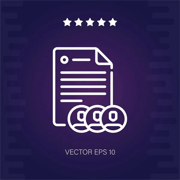 Vector Colaborativo Icono Ilustración Moderna — Vector de stock