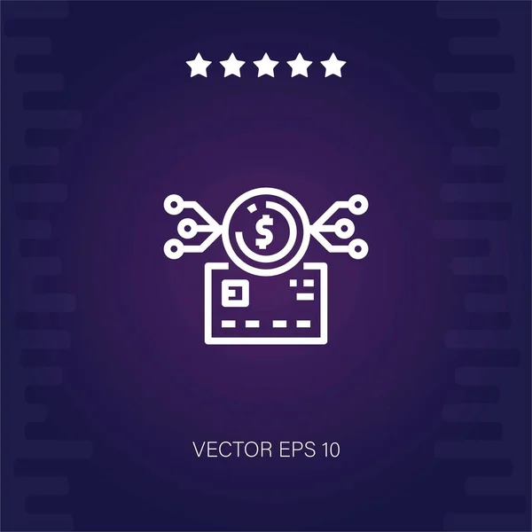 Cryptocurrency Vektor Ikon Modern Illustration — Stock vektor