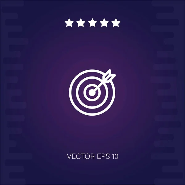Dartboard Vector Icon Illustrazione Moderna — Vettoriale Stock