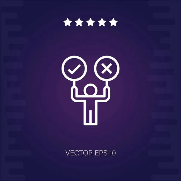 Toma Decisiones Vector Icono Ilustración Moderna — Vector de stock