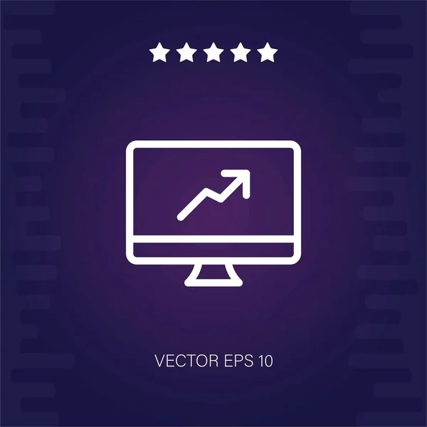 Desktop Vektorsymbol Moderne Illustration — Stockvektor