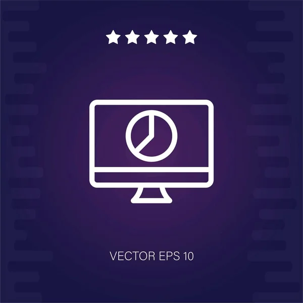 Desktop Vektorsymbol Moderne Illustration — Stockvektor