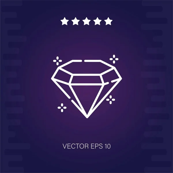 Diamant Vektorsymbol Moderne Illustration — Stockvektor
