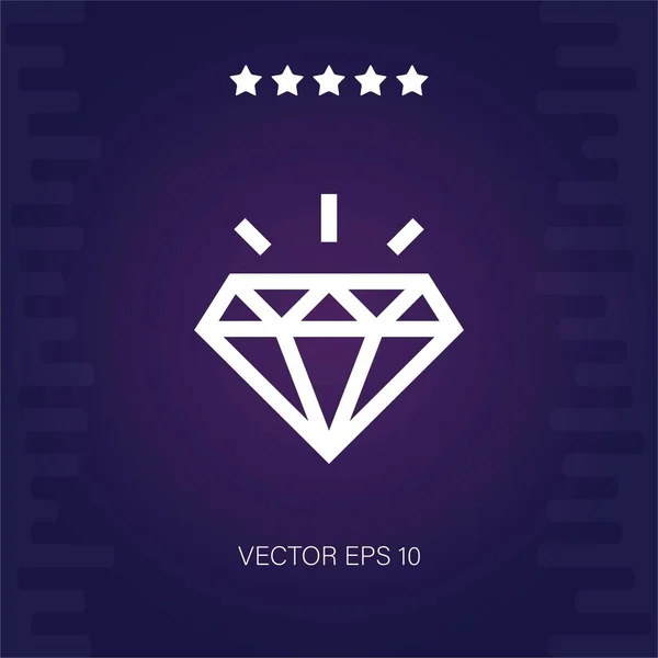 Diamant Vektorsymbol Moderne Illustration — Stockvektor