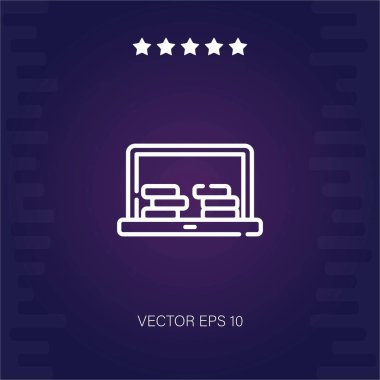 laptop vektör simgesi modern illüstrasyon