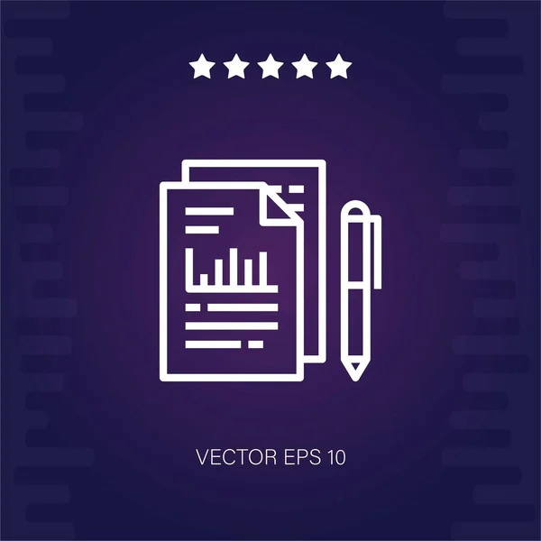 Dokument Vektor Symbol Moderne Illustration — Stockvektor