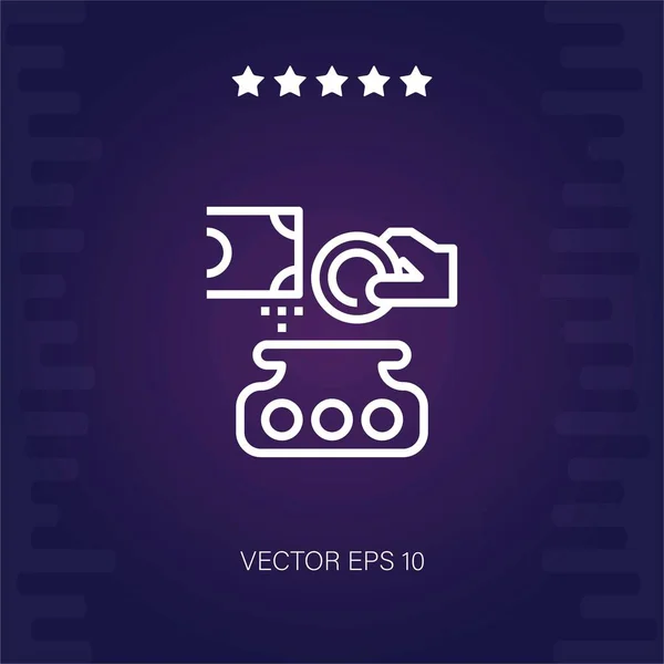 Icono Vector Donación Ilustración Moderna — Vector de stock