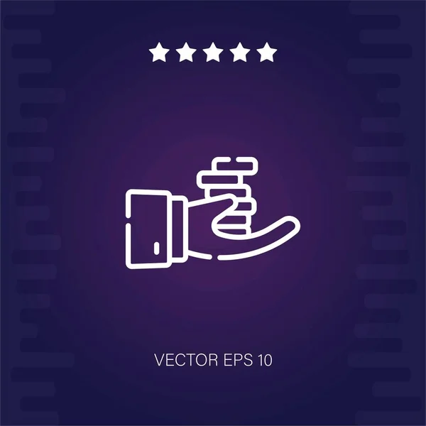 Icono Vector Donación Ilustración Moderna — Vector de stock