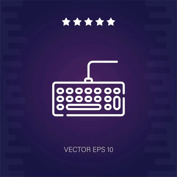 Elektrische Tastatur Vektor Symbol Moderne Illustration — Stockvektor