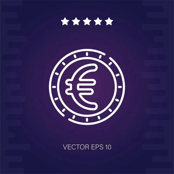 Euro Vector Icono Ilustración Moderna — Vector de stock