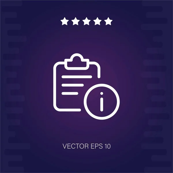 Info Vektor Symbol Moderne Illustration — Stockvektor