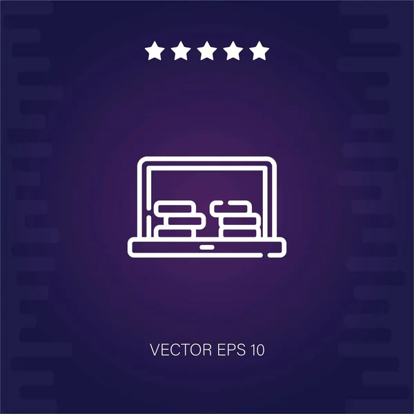 Ícone Vetor Laptop Ilustração Moderna — Vetor de Stock