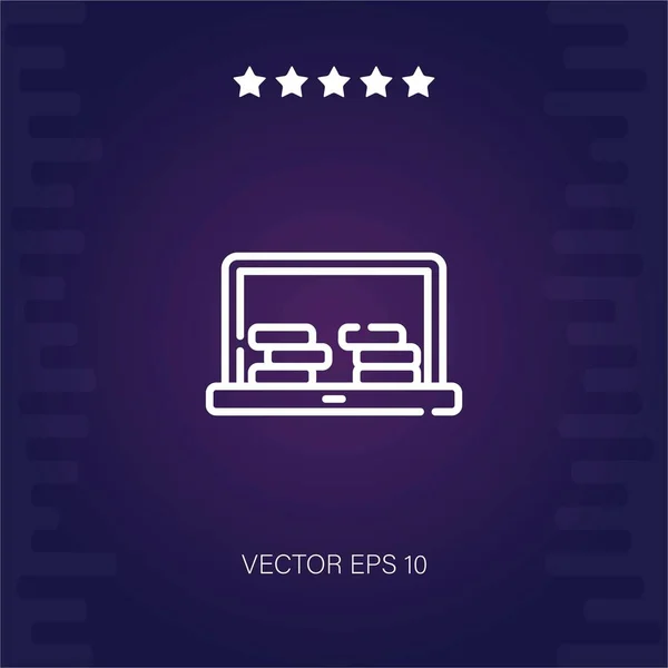 Laptop Vektor Symbol Moderne Illustration — Stockvektor