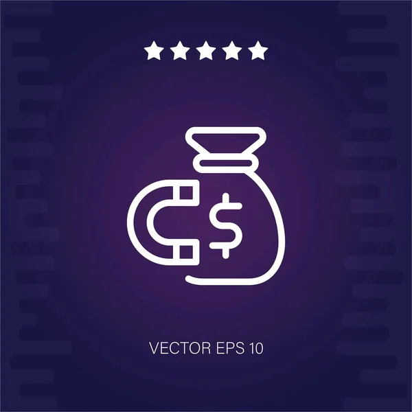 Magnifier Vector Icon Modern Illustration — Stock Vector