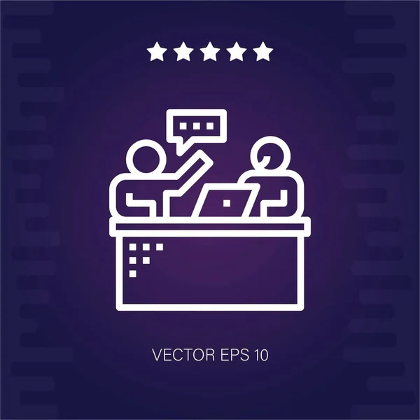 Meeting Vektor Symbol Moderne Illustration — Stockvektor