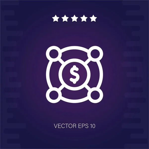 Money Vector Icon Modern Illustration — Stock Vector