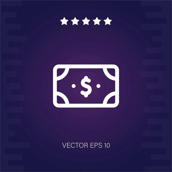 Money Vector Icon Modern Illustration — Stock Vector