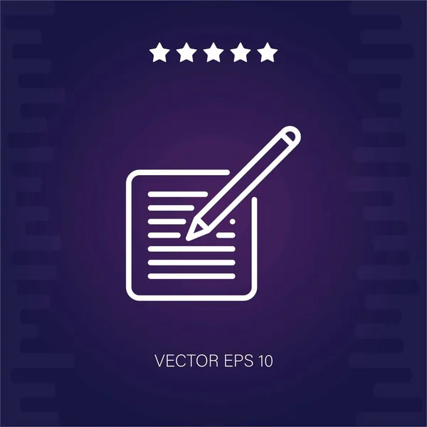 Note Icône Vectorielle Illustration Moderne — Image vectorielle