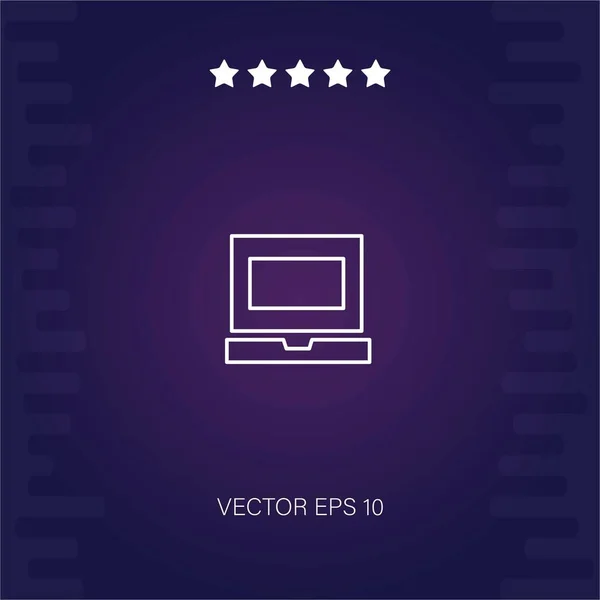 Oldcomputer Vektor Symbol Moderne Illustration — Stockvektor