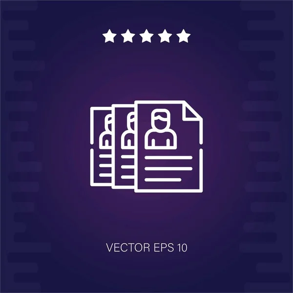 Profil Vektor Symbol Moderne Illustration — Stockvektor