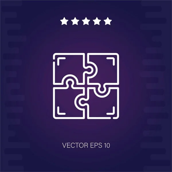 Puzzle Vektor Symbol Moderne Illustration — Stockvektor