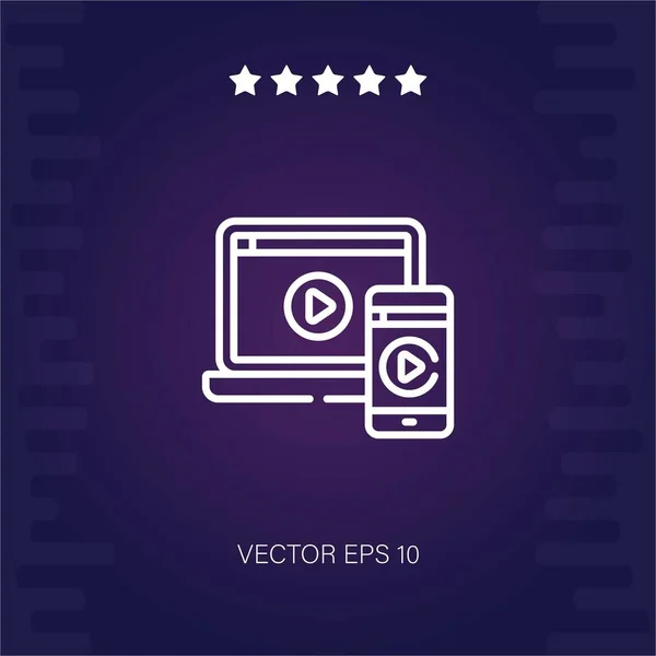 Responsive Design Vector Icon Modern Illustration — Stock Vector
