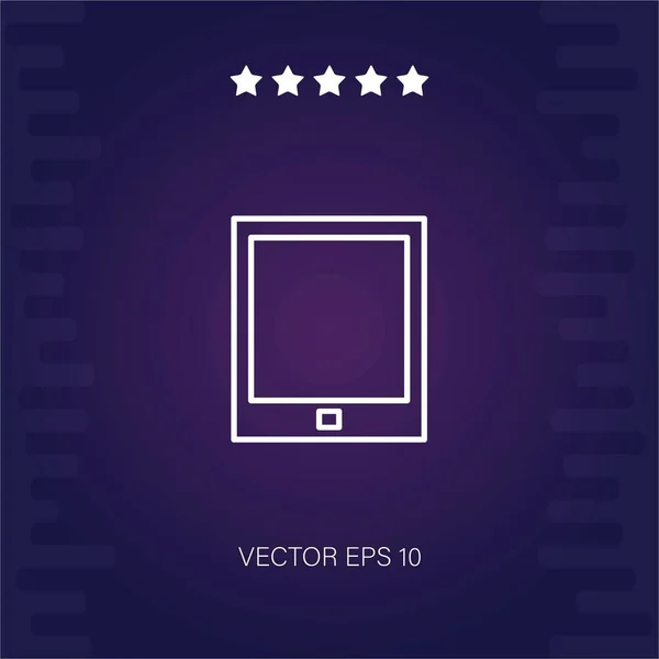 Cuadrado Tableta Vector Icono Ilustración Moderna — Vector de stock