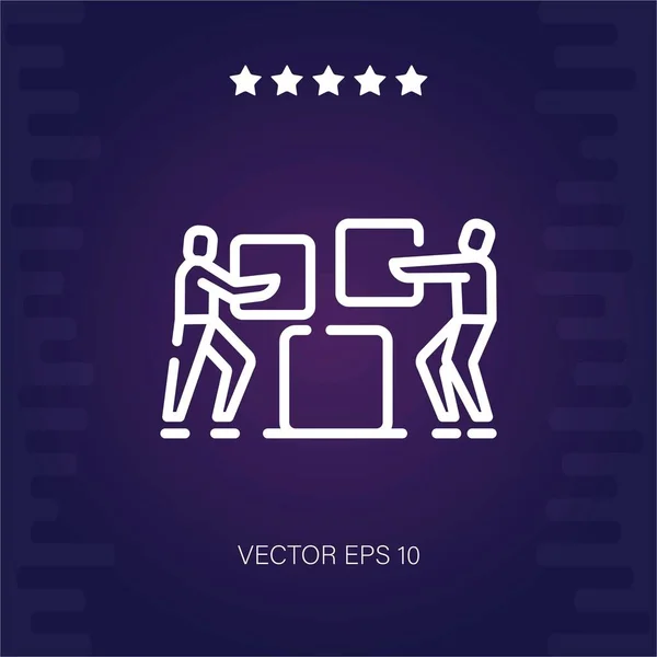 Teamwork Vektor Symbol Moderne Illustration — Stockvektor