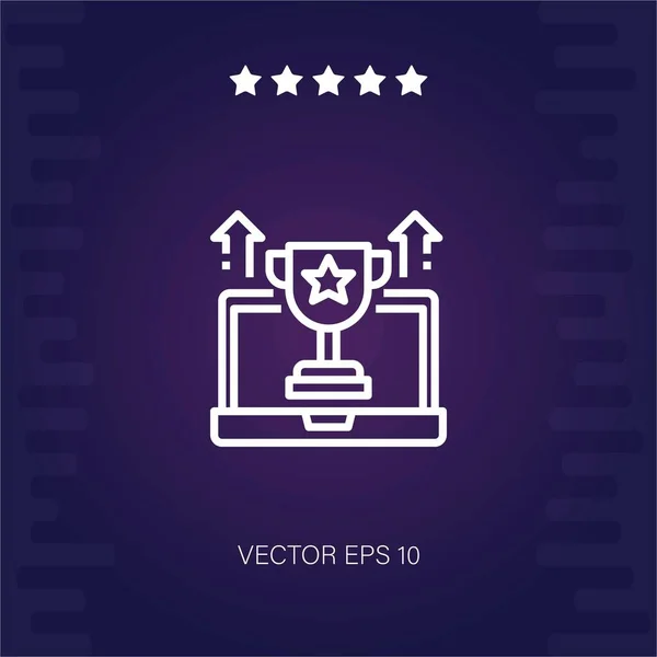 Trophy Vector Icon Modern Illustration — Stock Vector